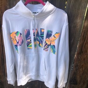 Pink quarter zip pullover